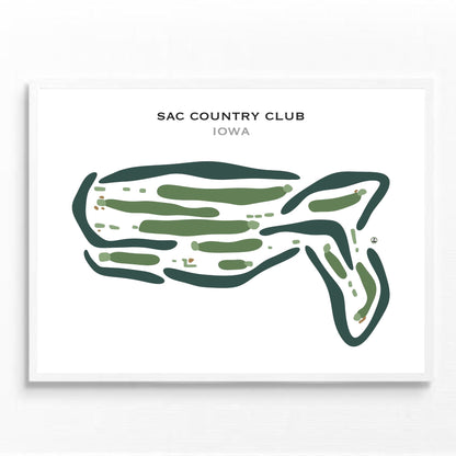 Sac Country Club, Iowa - Printed Golf Courses