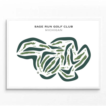 Sage Run Golf Club, Michigan - Printed Golf Courses