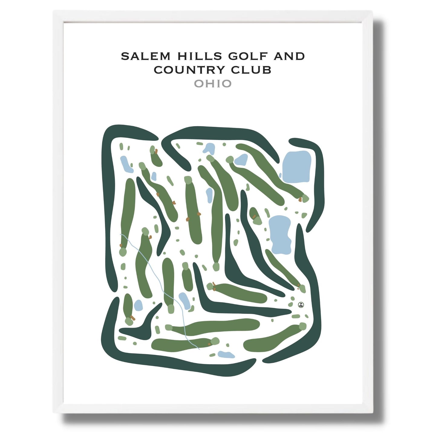 Salem Hills Golf & Country Club, Ohio - Printed Golf Courses