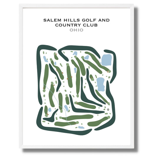 Salem Hills Golf & Country Club, Ohio - Printed Golf Courses