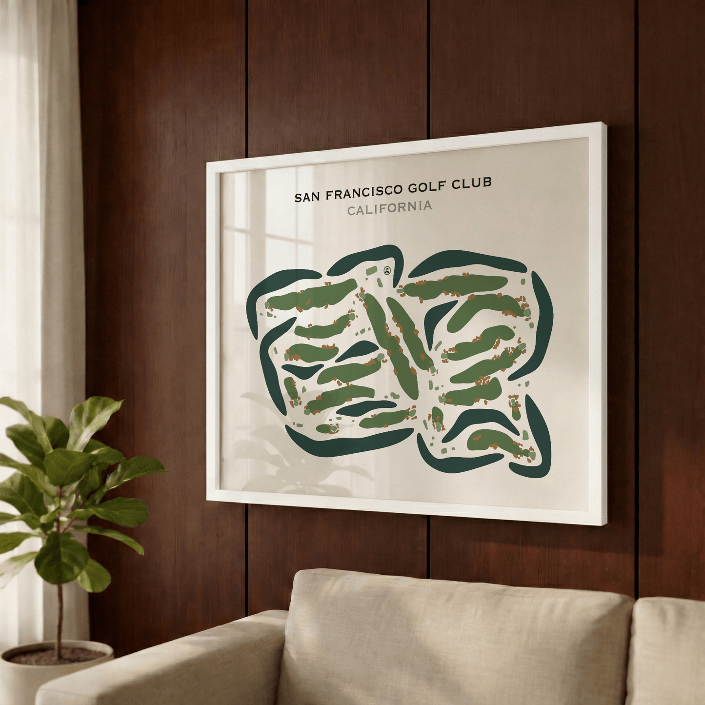 San Francisco Golf Club, California - Printed Golf Courses