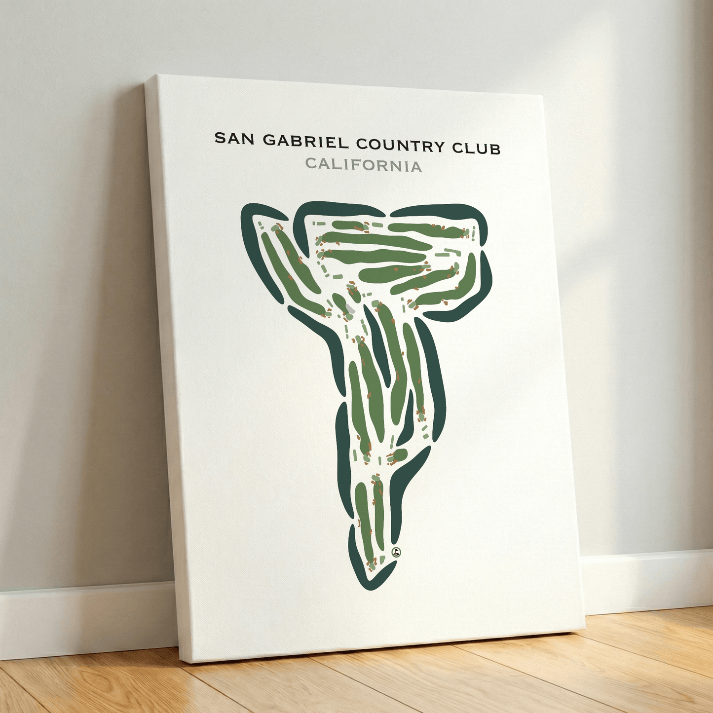 San Gabriel Country Club, California - Printed Golf Courses