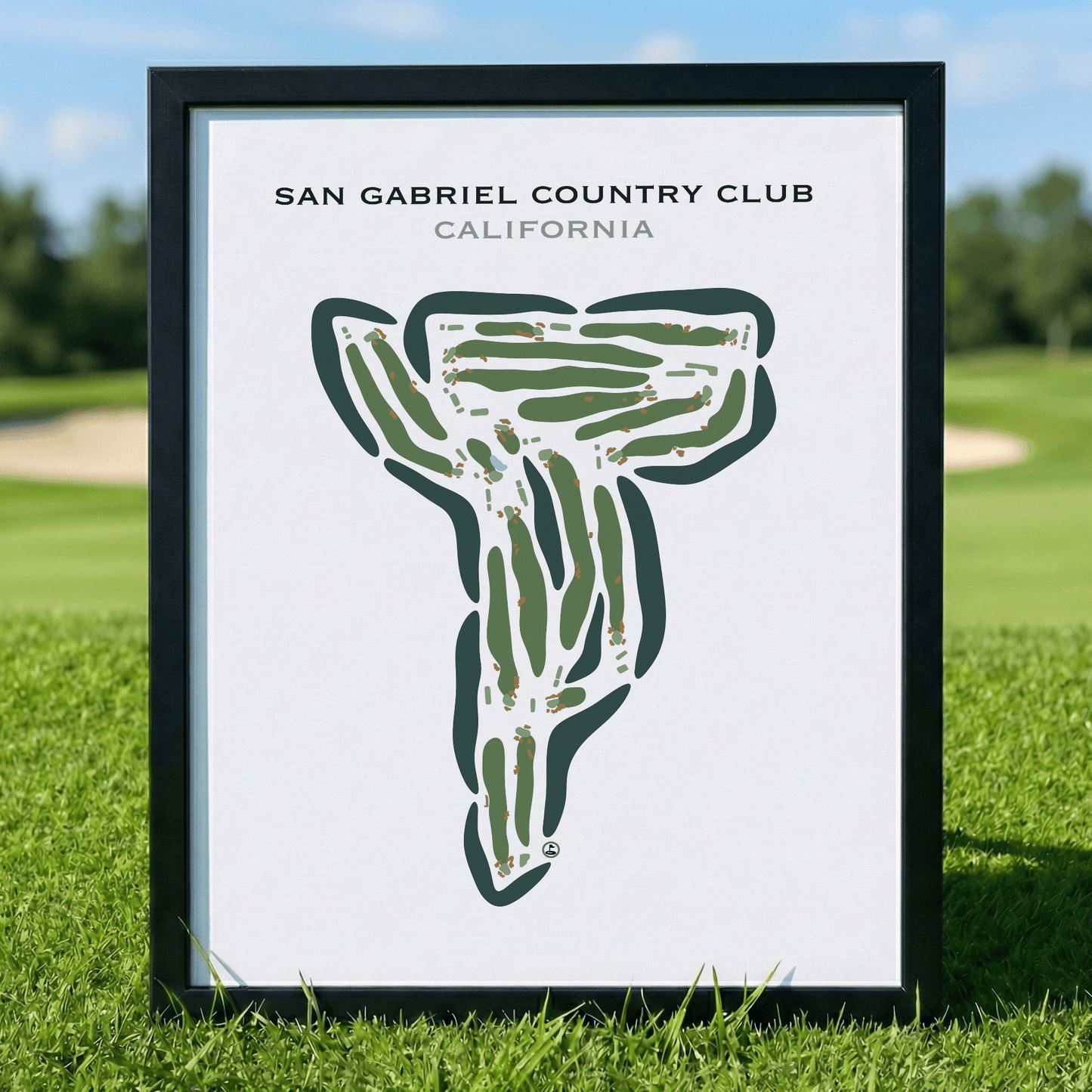 San Gabriel Country Club, California - Printed Golf Courses