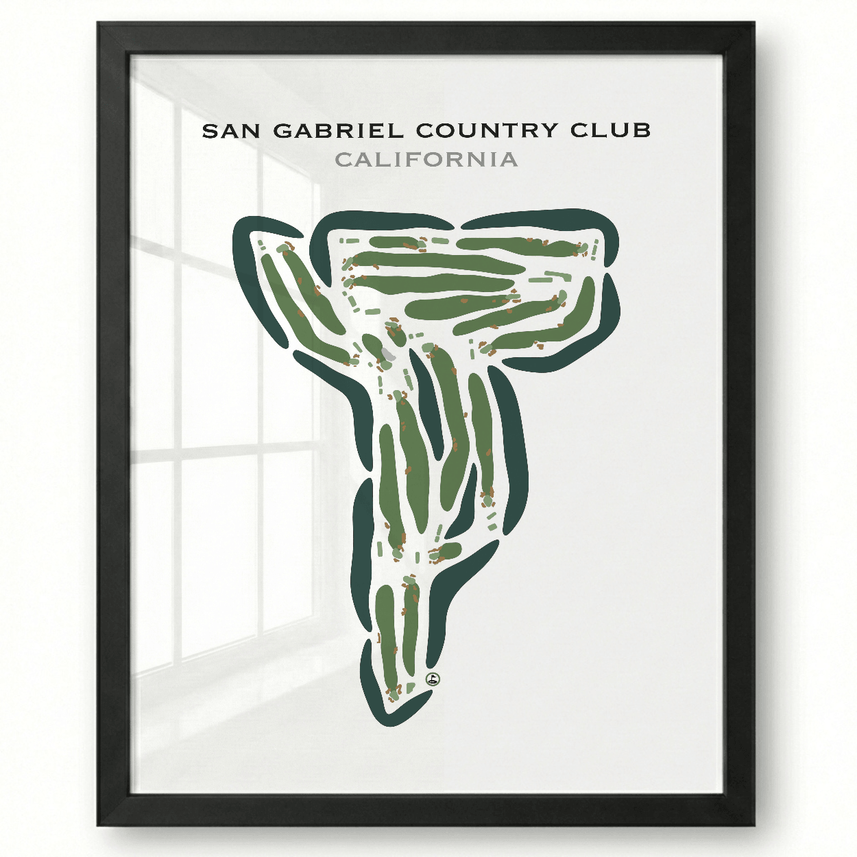 San Gabriel Country Club, California - Printed Golf Courses