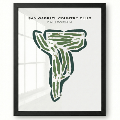 San Gabriel Country Club, California - Printed Golf Courses