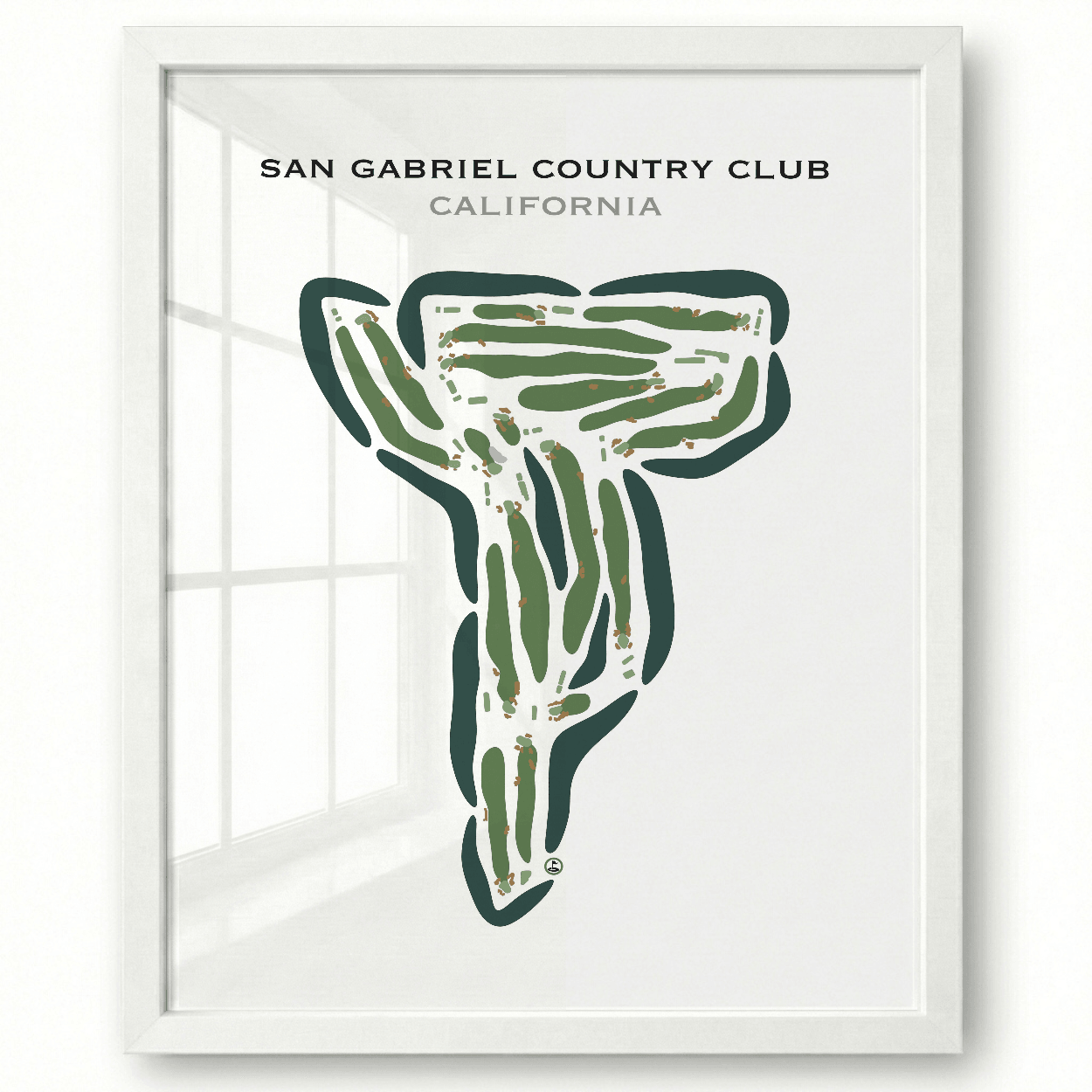 San Gabriel Country Club, California - Printed Golf Courses