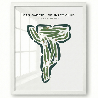 San Gabriel Country Club, California - Printed Golf Courses
