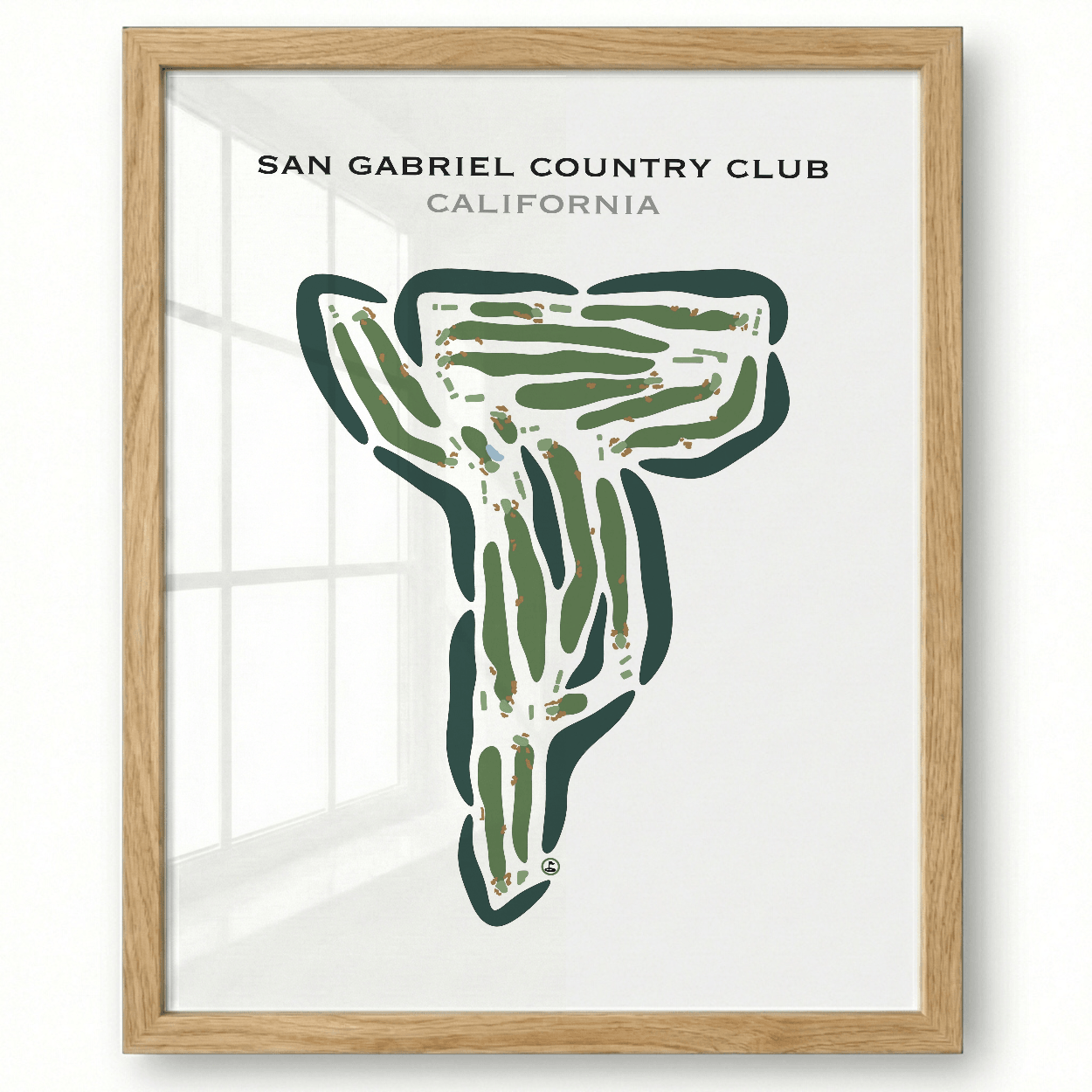 San Gabriel Country Club, California - Printed Golf Courses