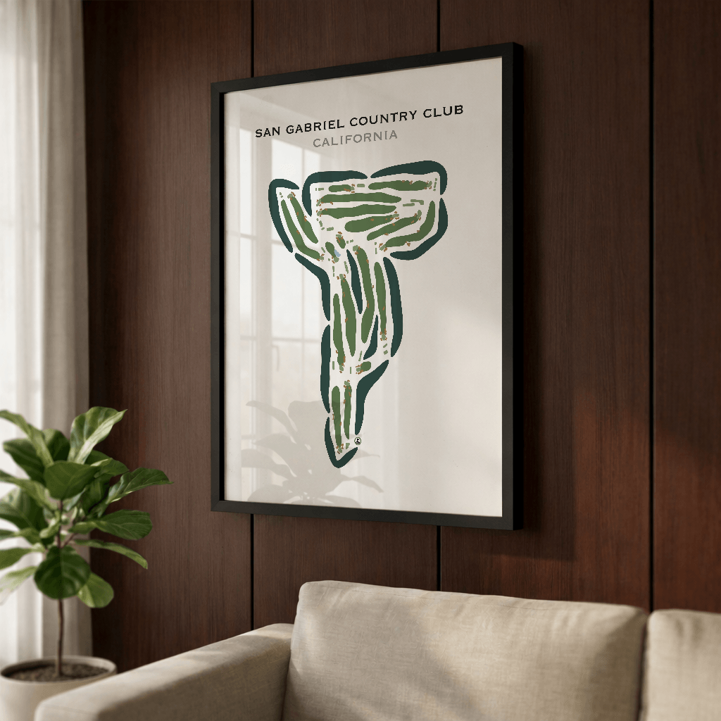 San Gabriel Country Club, California - Printed Golf Courses