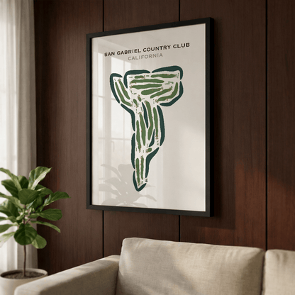 San Gabriel Country Club, California - Printed Golf Courses