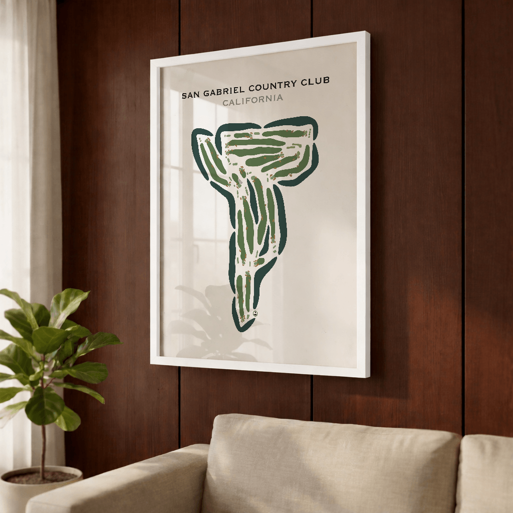 San Gabriel Country Club, California - Printed Golf Courses