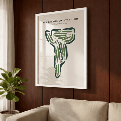 San Gabriel Country Club, California - Printed Golf Courses