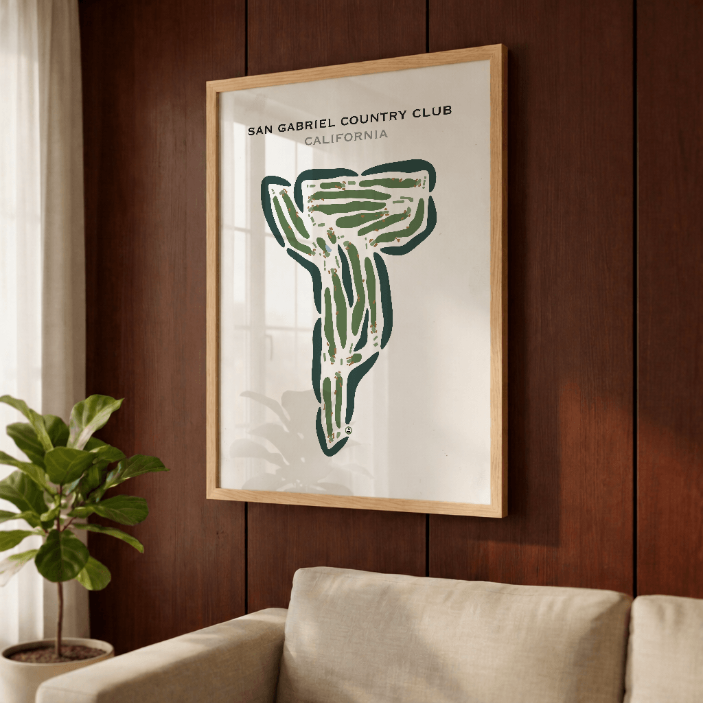 San Gabriel Country Club, California - Printed Golf Courses
