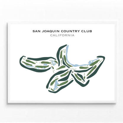 San Joaquin Country Club, California - Printed Golf Courses