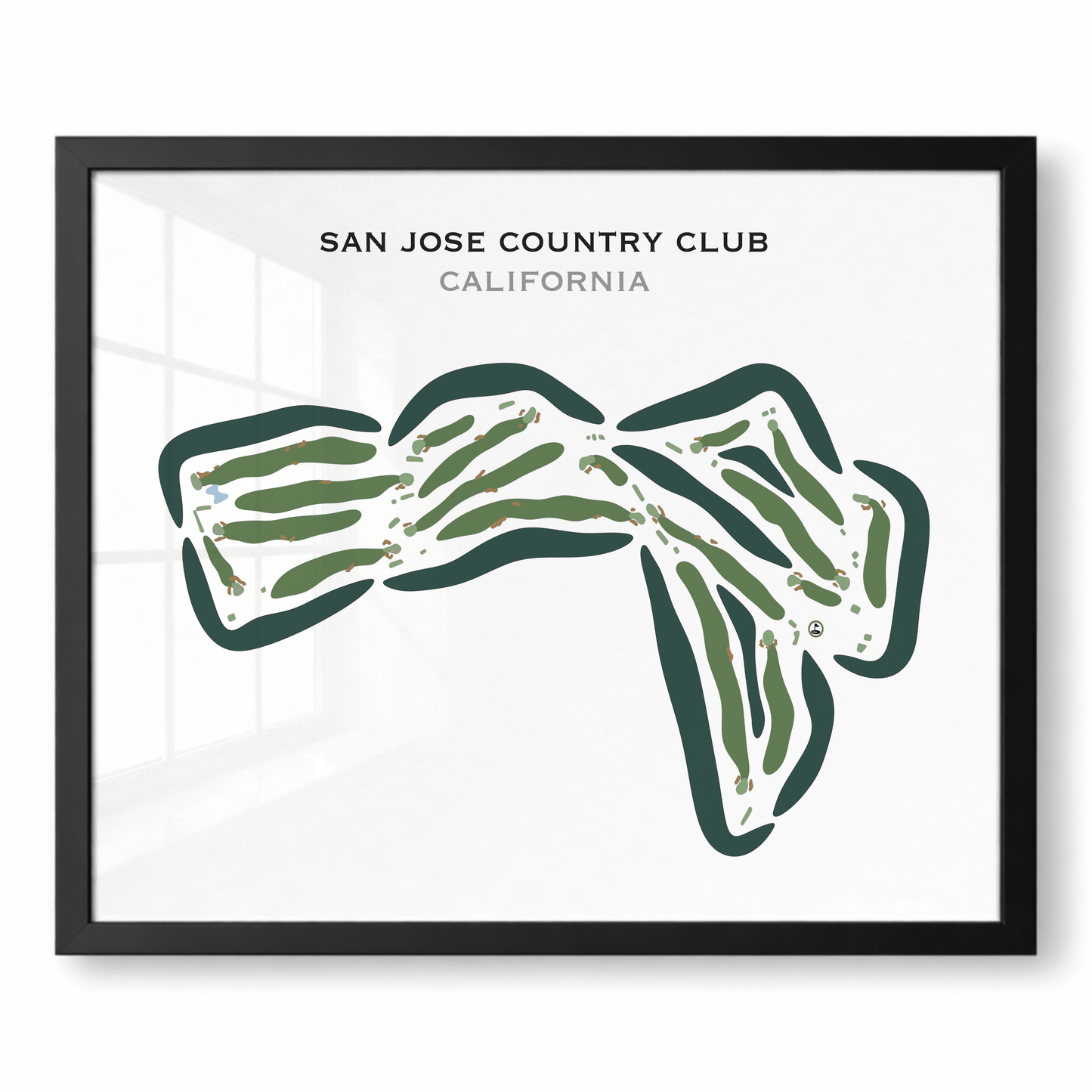 San Jose Country Club, California - Printed Golf Courses