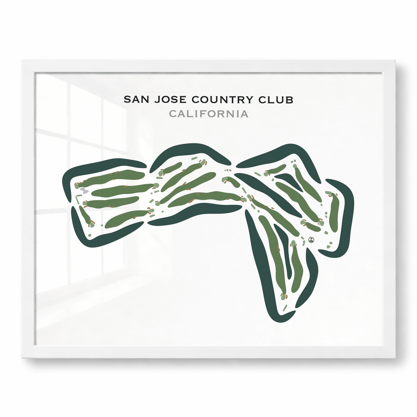San Jose Country Club, California - Printed Golf Courses