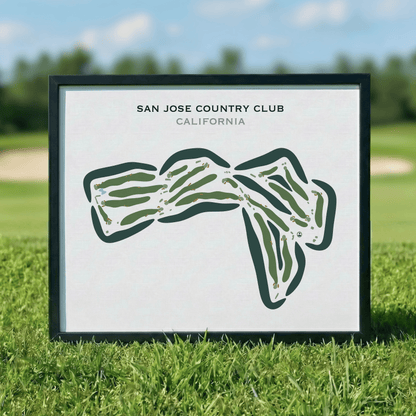 San Jose Country Club, California - Printed Golf Courses