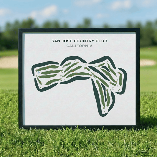 San Jose Country Club, California - Printed Golf Courses