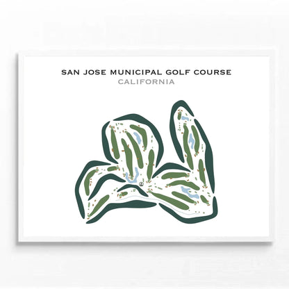San Jose Municipal Golf Course, California - Printed Golf Courses