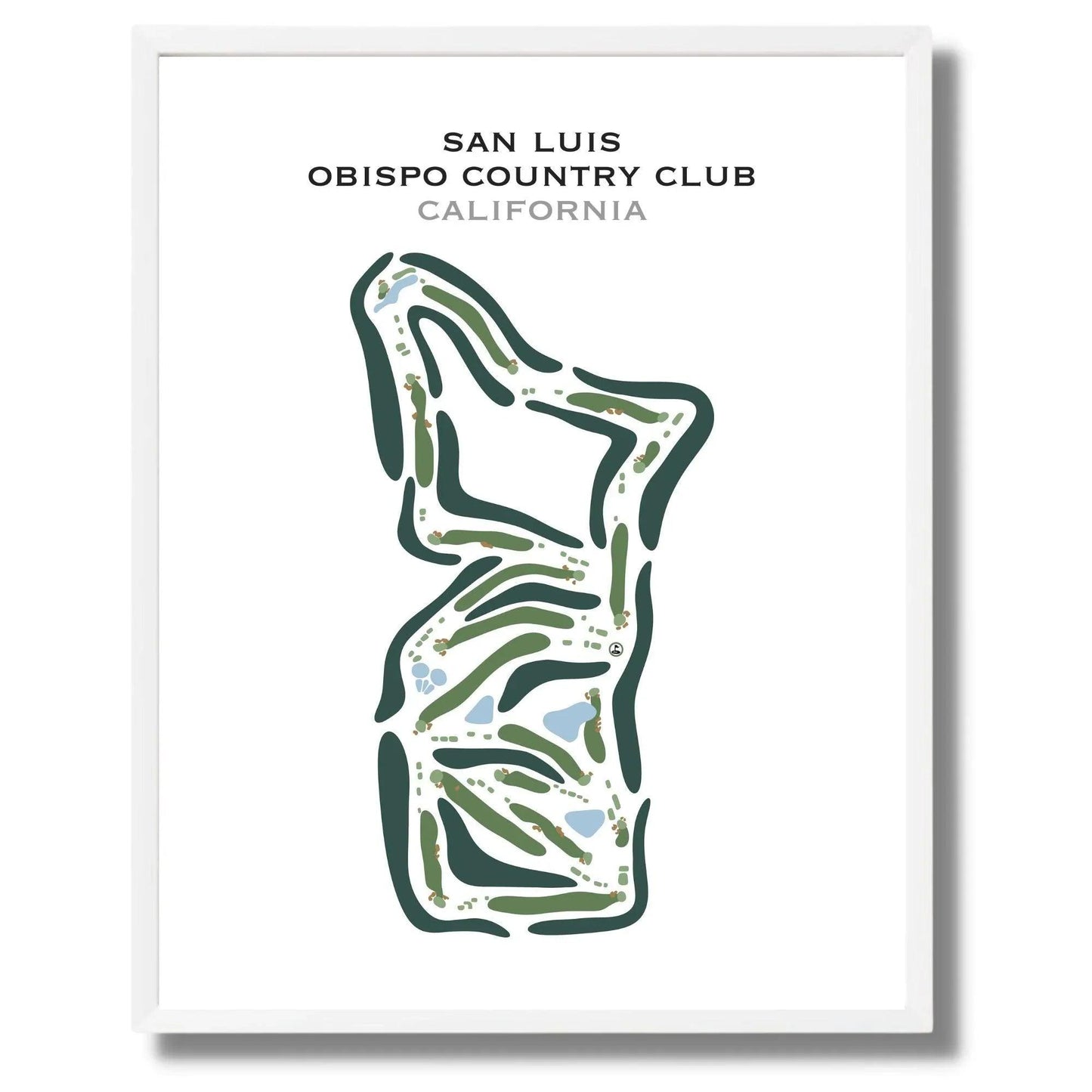 San Luis Obispo Country Club, California - Printed Golf Course