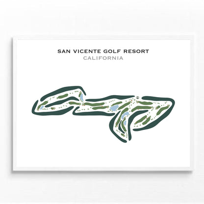 San Vicente Golf Resort, California - Printed Golf Courses