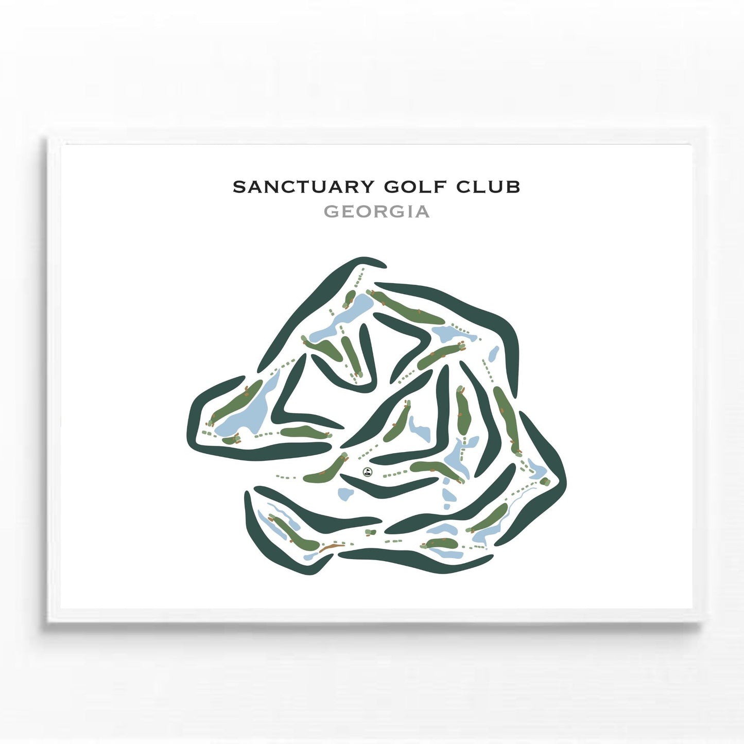 Sanctuary Golf Club, Georgia (Landscape) - Printed Golf Courses