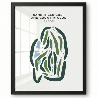 Sand Hills Golf & Country Club, Texas - Printed Golf Courses