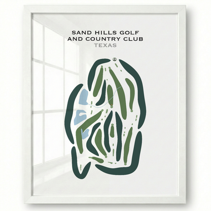 Sand Hills Golf & Country Club, Texas - Printed Golf Courses