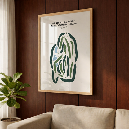 Sand Hills Golf & Country Club, Texas - Printed Golf Courses