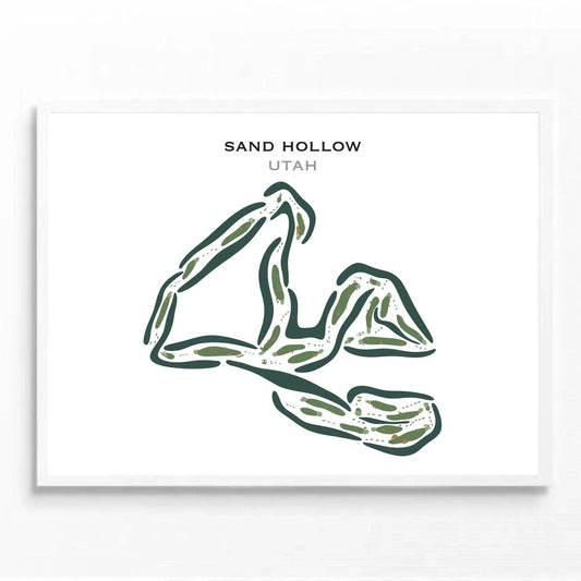 Sand Hollow Resort Golf Course, Hurricane Utah - Printed Golf Courses