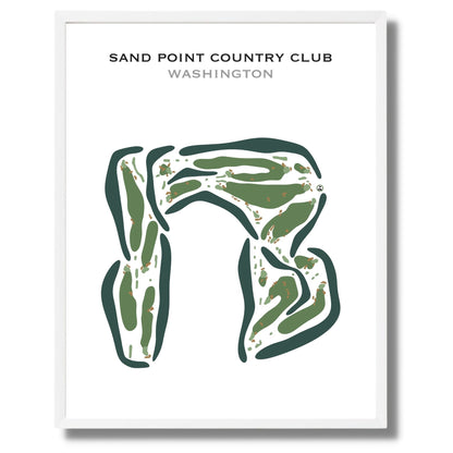 Sand Point Country Club, Washington - Printed Golf Courses