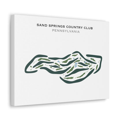 Sand Springs Country Club, Pennsylvania - Printed Golf Courses