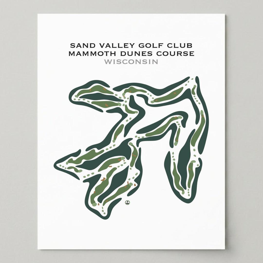 Sand Valley Golf Club Mammoth Dunes Course, Wisconsin - Printed Golf Courses
