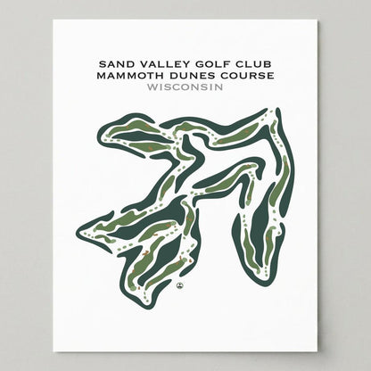 Sand Valley Golf Club Mammoth Dunes Course, Wisconsin - Printed Golf Courses