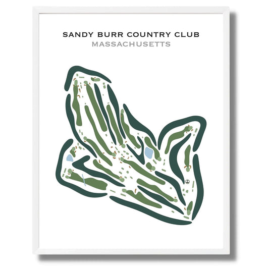 Sandy Burr Country Club, Massachusetts - Printed Golf Courses
