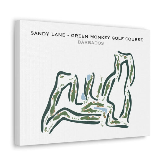 Sandy Lane - Green Monkey Golf Course, Barbados - Printed Golf Courses