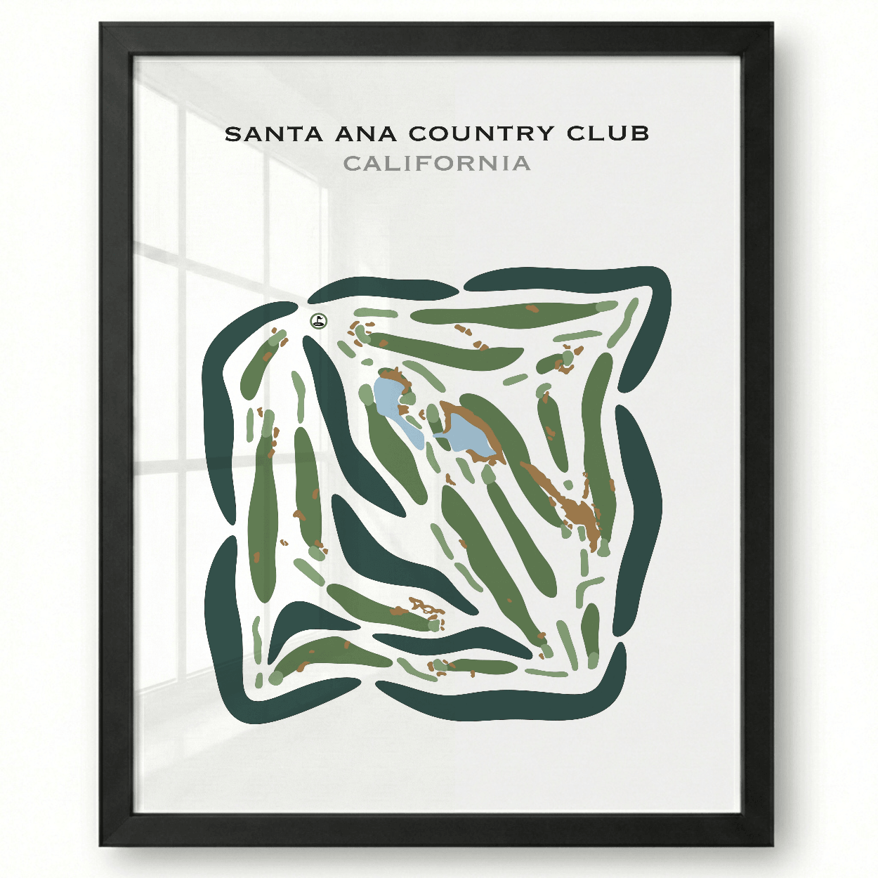 Santa Ana Country Club, California - Printed Golf Courses