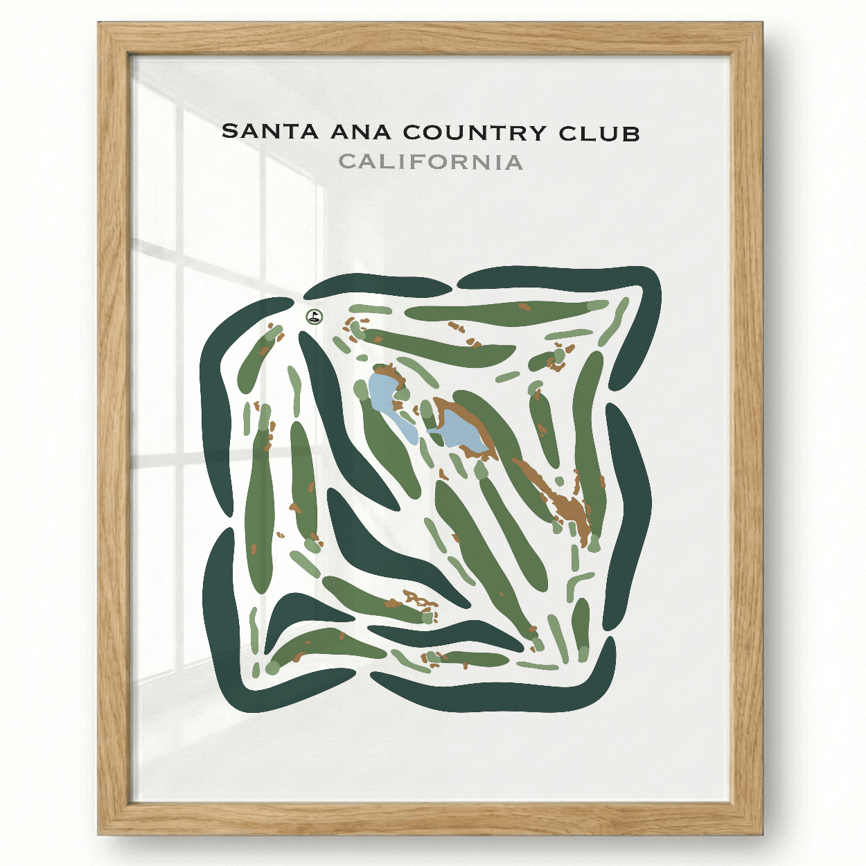 Santa Ana Country Club, California - Printed Golf Courses