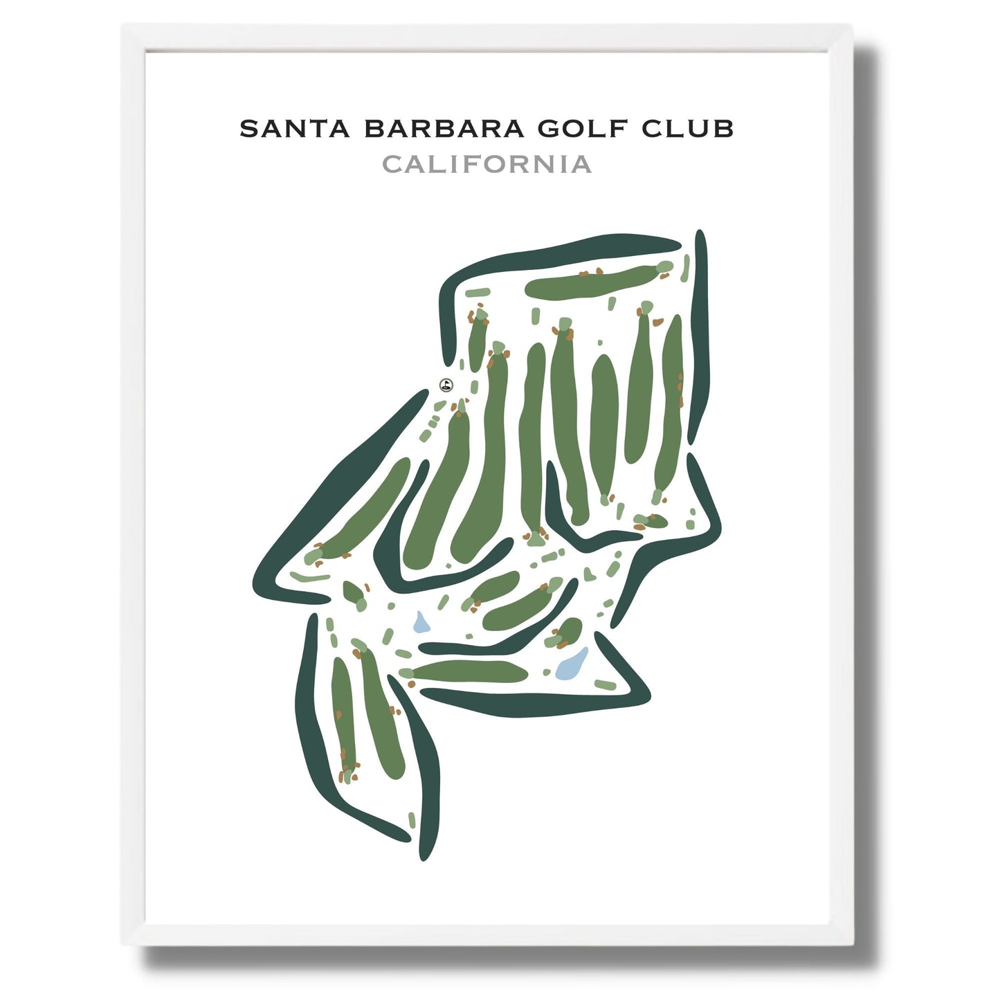 Santa Barbara Golf Club, California - Printed Golf Courses