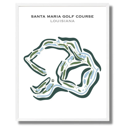 Santa Maria Golf Course, Louisiana - Printed Golf Courses
