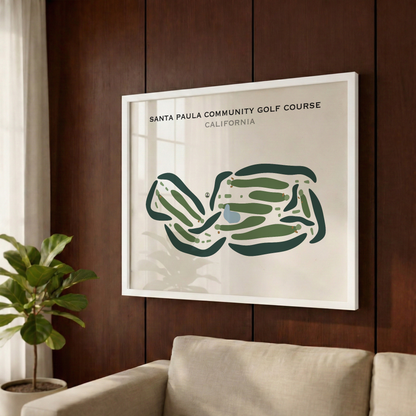 Santa Paula Community Golf Course, California - Printed Golf Courses
