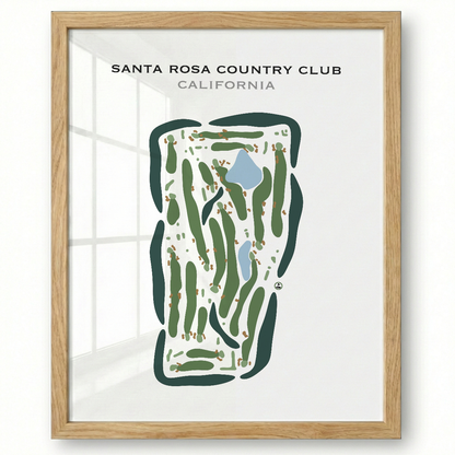 Santa Rosa Country Club, California - Printed Golf Courses