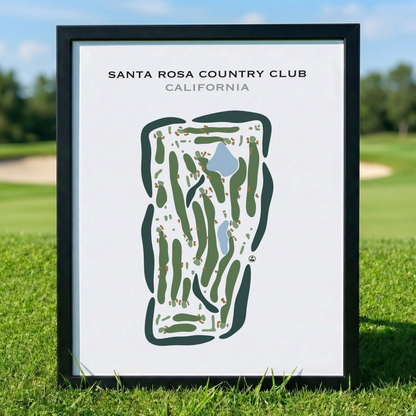 Santa Rosa Country Club, California - Printed Golf Courses