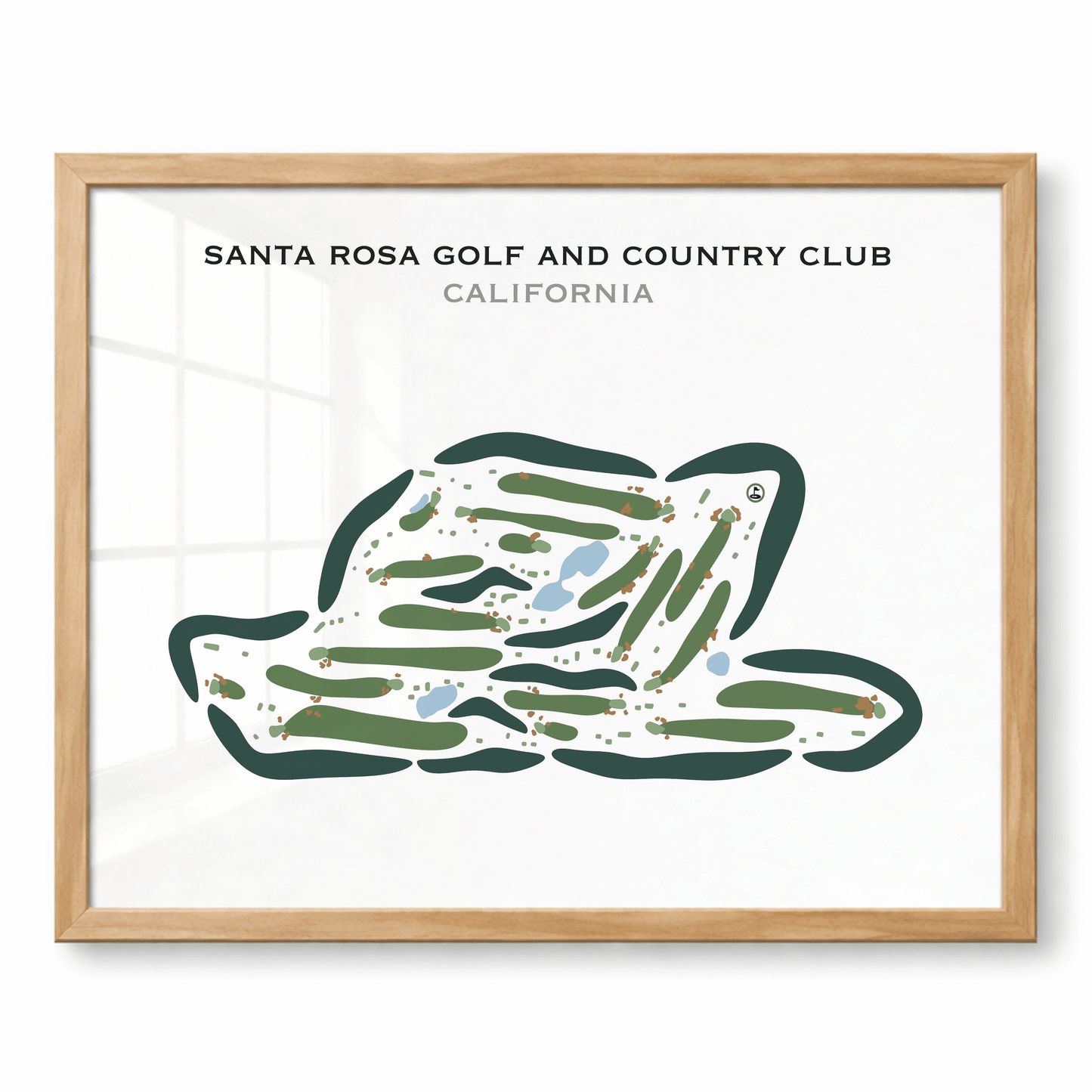 Santa Rosa Golf & Country Club, California - Printed Golf Courses