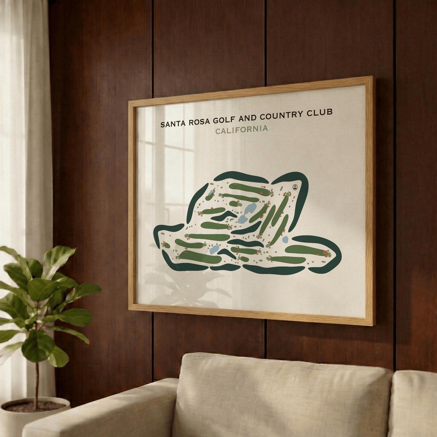 Santa Rosa Golf & Country Club, California - Printed Golf Courses