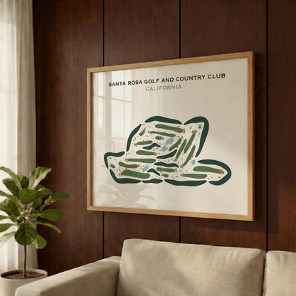 Santa Rosa Golf & Country Club, California - Printed Golf Courses