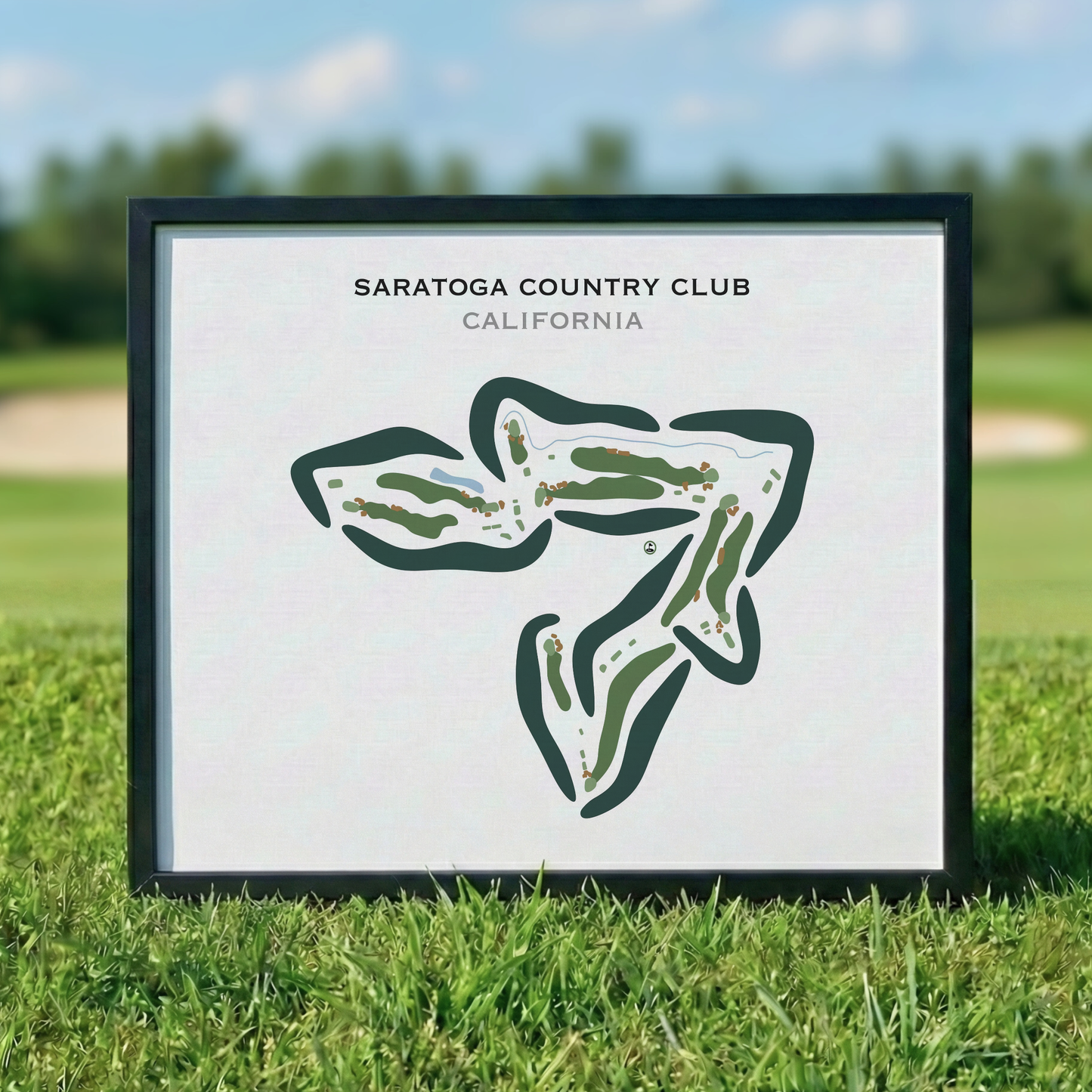 Saratoga Country Club, California - Printed Golf Course