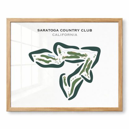 Saratoga Country Club, California - Printed Golf Course