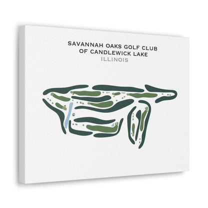 Savannah Oaks Golf Club of Candlewick Lake, Illinois - Printed Golf Course