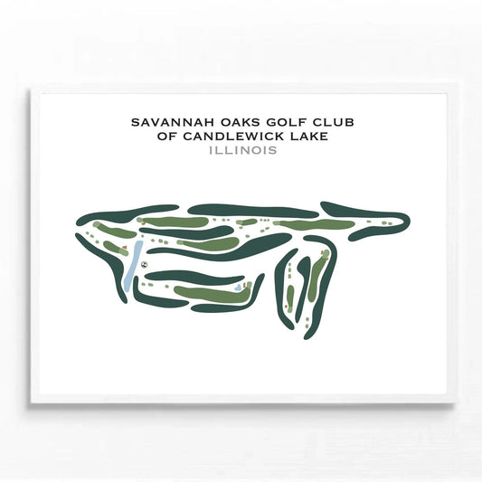 Savannah Oaks Golf Club of Candlewick Lake, Illinois - Printed Golf Course